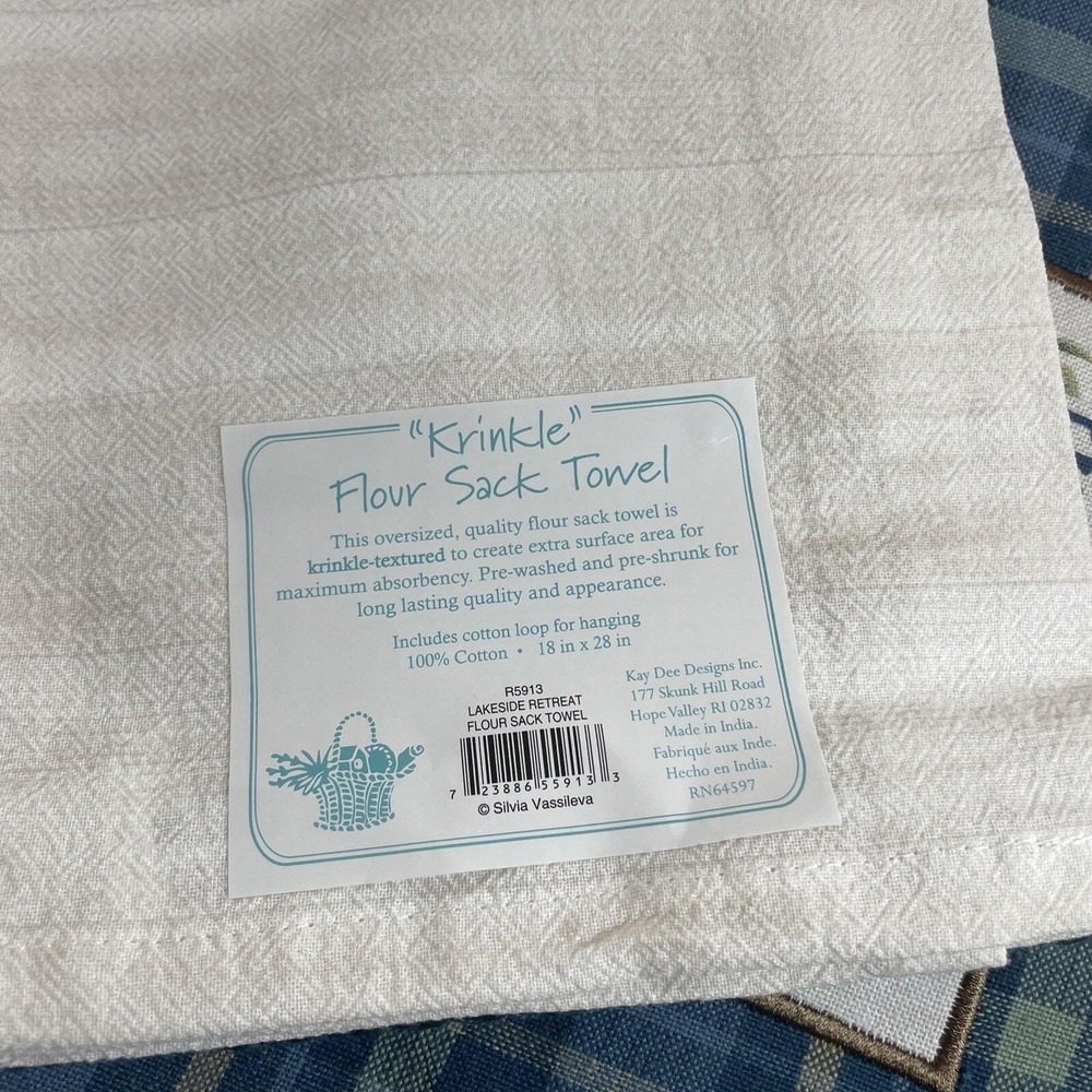 Kay Dee Designs Lake Camp Tea Towel Bundle Live Love Lake Happy Place Blue Plaid - Picture 8 of 9